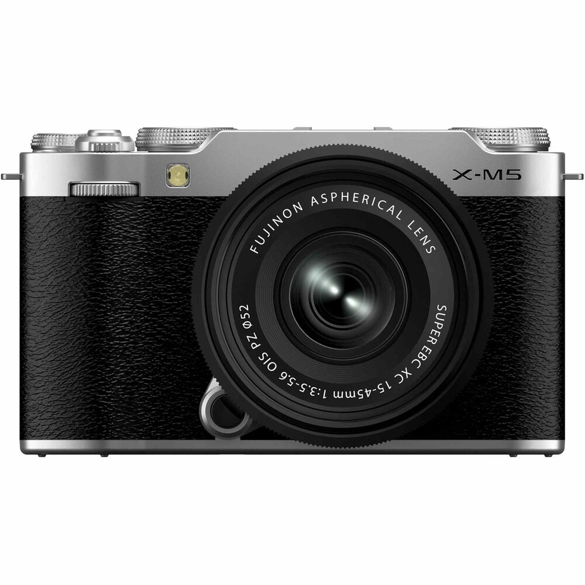 Fujifilm X-M5 Mirrorless Camera + XC 15-45mm f/3.5-5.6 OIS PZ Lens Bundle- Silver