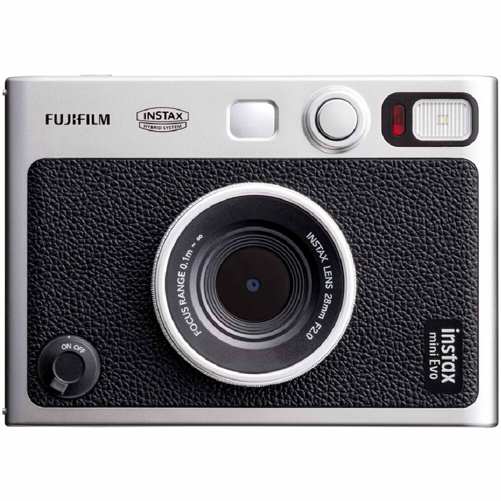 Fujifilm Instax Mini EVO Hybrid Instant Camera Black with Micro SD to SD Adapter