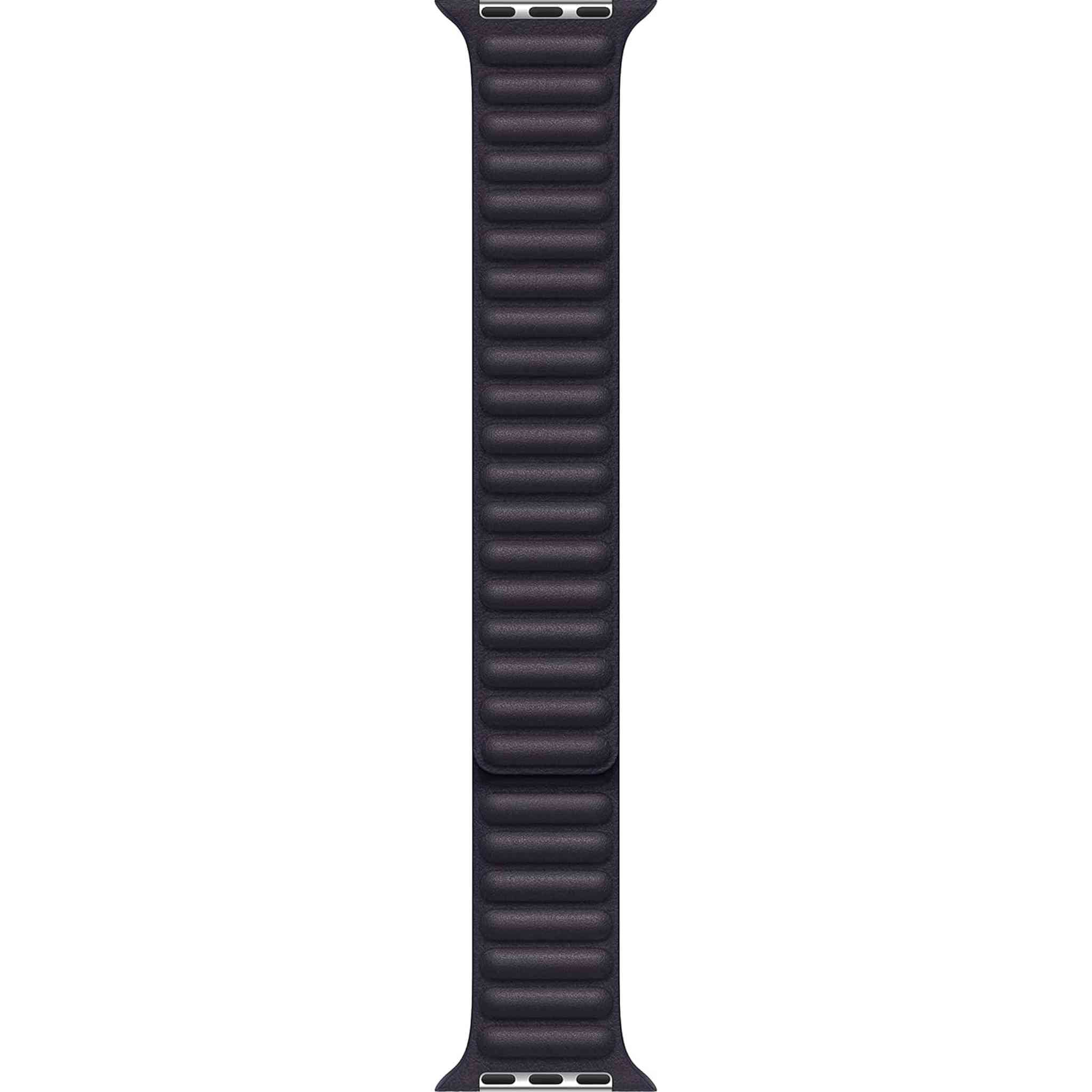 Apple 41mm Leather Watch Band - Ink with USB-C Charging Block Bundle