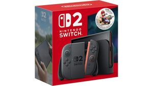 Nintendo Switch 2 Console Bundle with Mario Kart World Game + Joy-Con 2 L / R Light Blue/Light Red + Pro Controller + Joy-Con 2 Wheel set of 2 + Switch 2 Camera + More