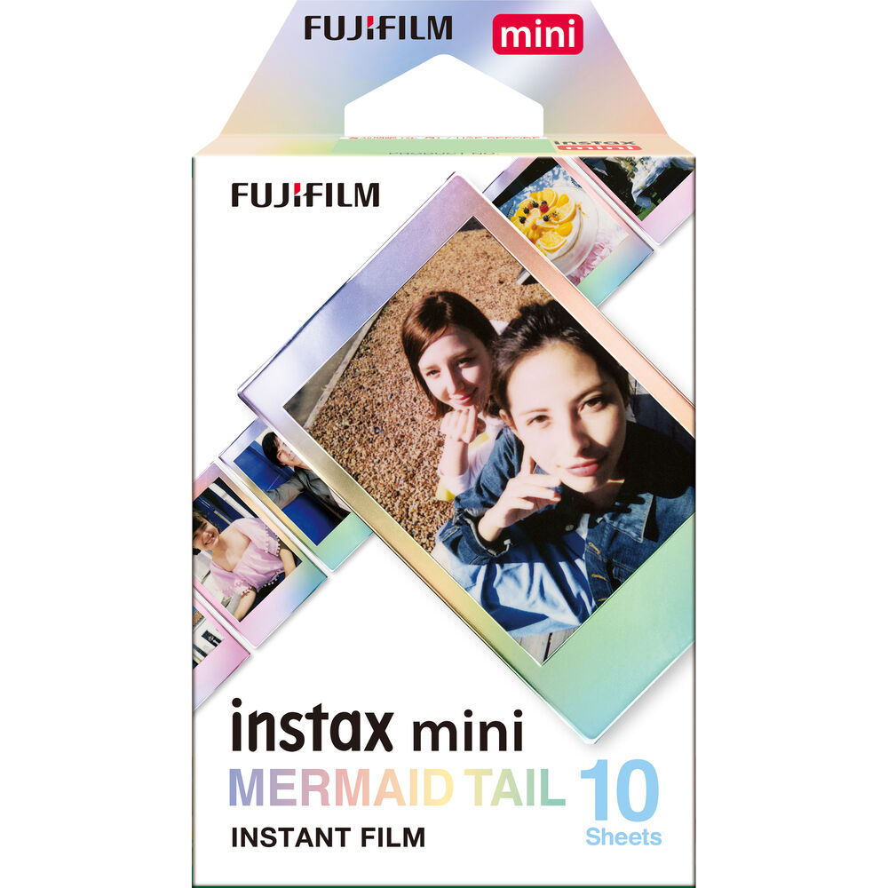 2xFUJIFILM INSTAX MINI Mermaid Tail Instant Film (10 Exposures), Microfiber Cleaning Cloth, Bundle