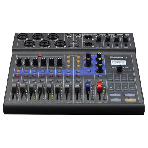 Zoom LiveTrak L-8 Portable 8-Channel Digital Mixer + Headphones, Bundle