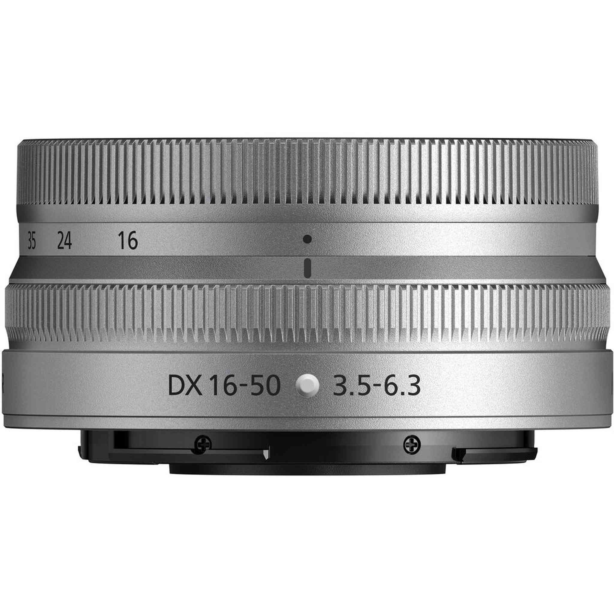 Nikon NIKKOR Z DX 16-50mm f/3.5-6.3 VR Lens Silver 20109 Bundle - Reconditioned Nikon
