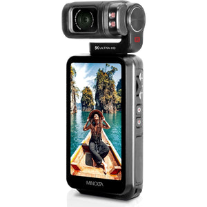 Minolta MN5KGP1 5K Ultra HD 20 MP Handheld Pocket Camcorder w/Motorized Tilting Lens Head