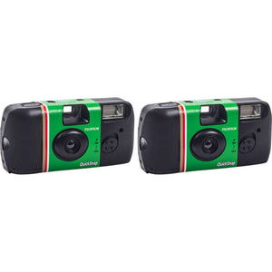 FUJIFILM QuickSnap Flash 400 Disposable Camera 27 Exposures, 2-Pack , Bundle