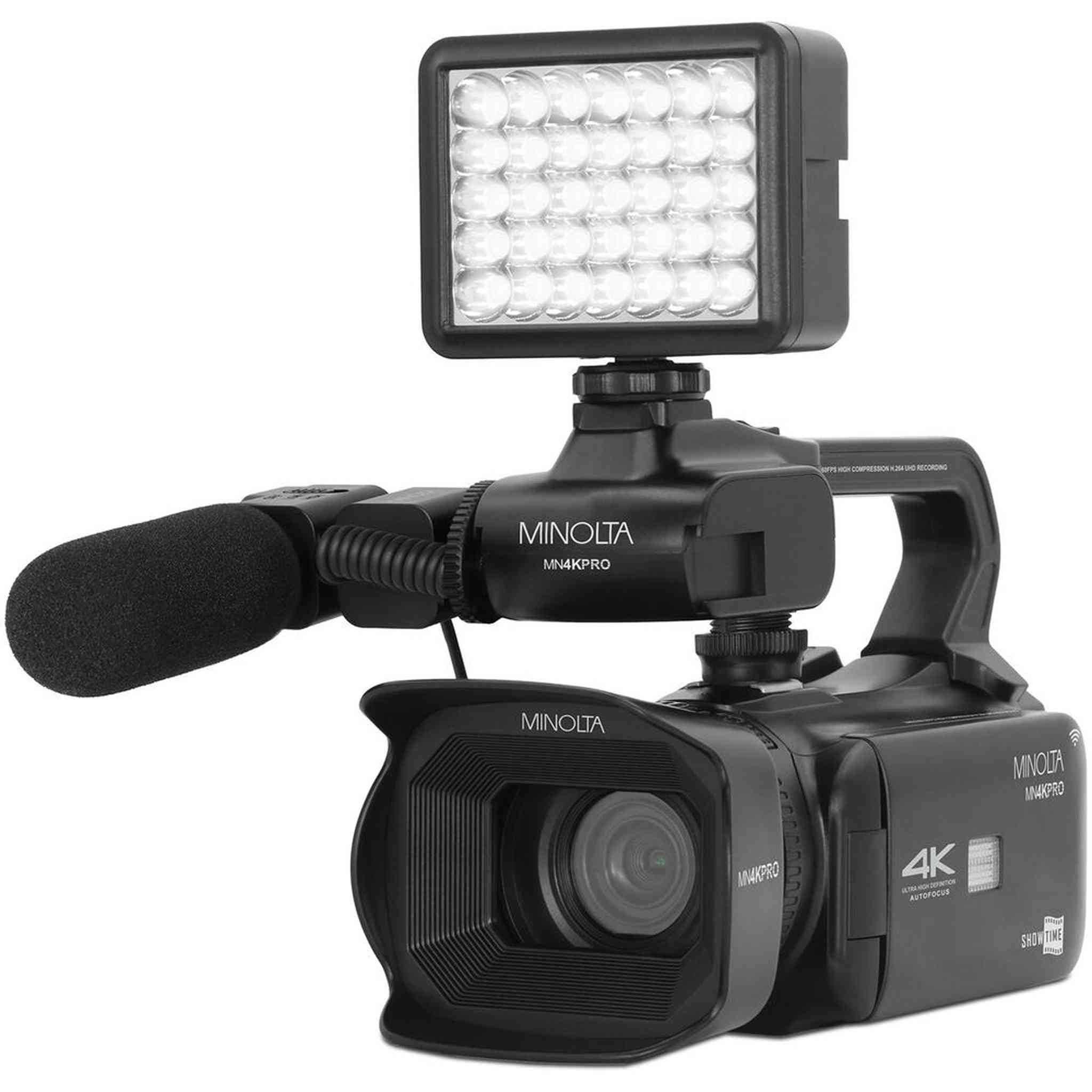 Minolta MN4KPRO UHD 4K60 Camcorder Kit, 128GB SDHC/SDXC UHS-I Card Memory Card Minolta