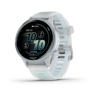 Garmin Forerunner 570 – 42MM, Whitestone/Cloud Blue , Air Pro EarBuds