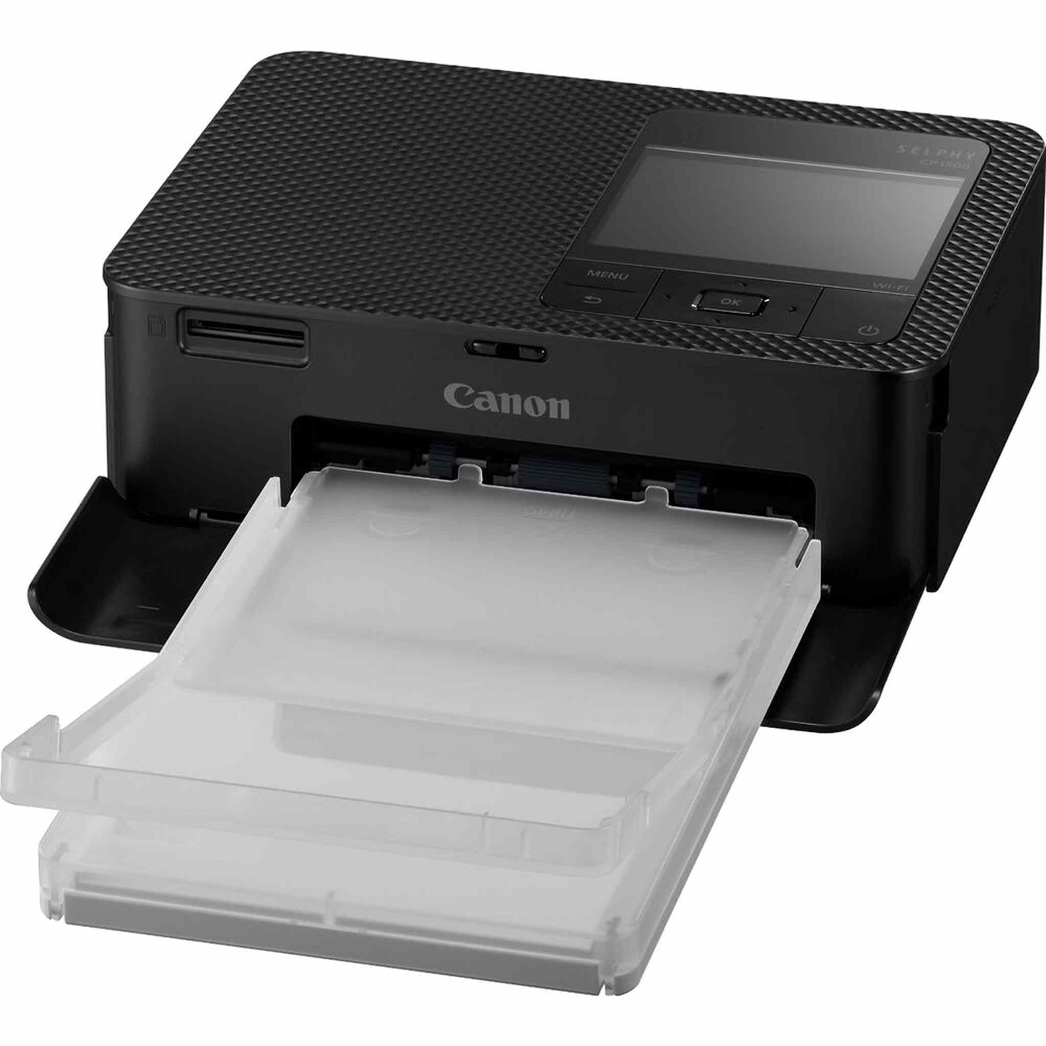 Canon SELPHY CP1500 Photo Printer Black + Canon RP-108 Color Ink and Paper Set + More Bundle