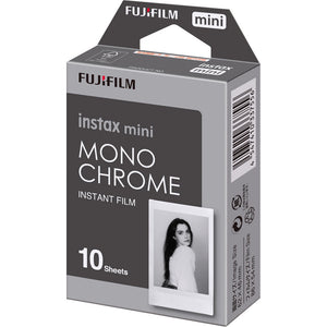 3xFUJIFILM INSTAX MINI Monochrome Instant Film 10 Exposures , Microfiber Cleaning Cloth, Bundle