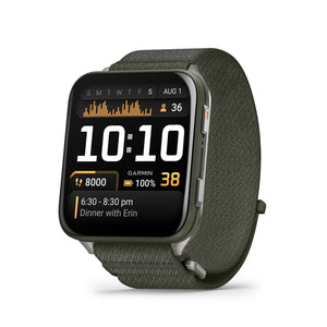 Garmin Venu X1 Thin and Lightweight GPS Smartwatch, Moss with Titanium Caseback