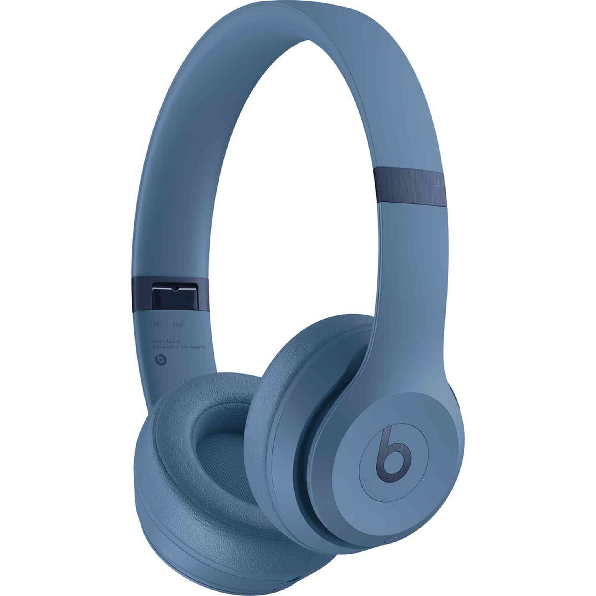 Beats by Dr. Dre Beats Solo 4 Wireless On-Ear Headphones Slate Blue Bundle