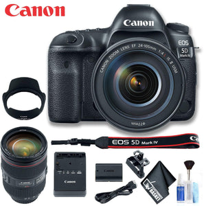 Canon EOS 5D Mark IV DSLR Camera with 24-105mm f/4L II Lens Intl Model Basic Bundle