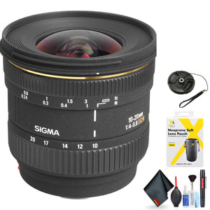 Sigma?10-20mm f/4-5.6D EX DC Lens for Sony A? for Sony A Mount + Accessories International Model with 2 Year Warranty