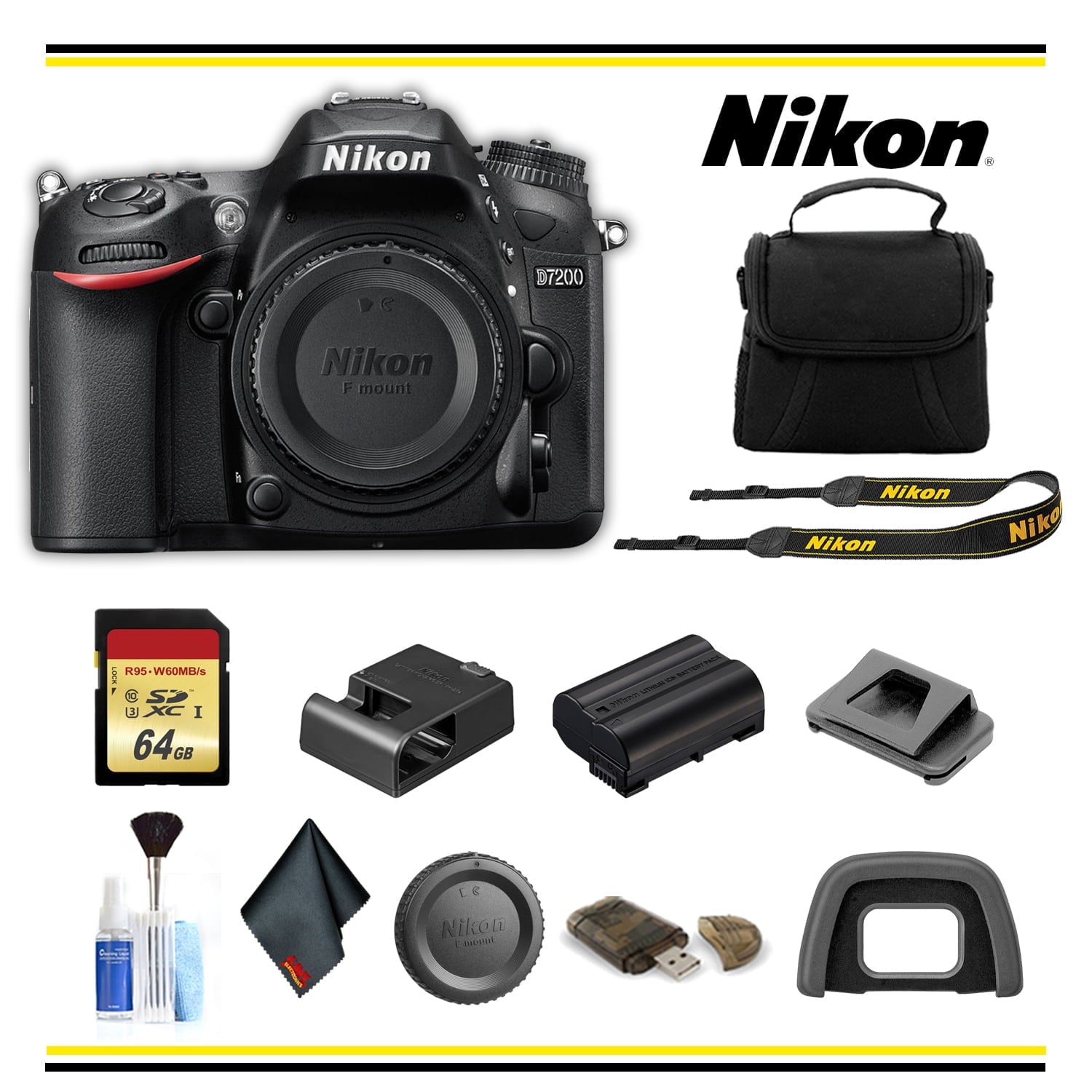 Nikon D7200 DSLR Camera 1554 Starter Bundle - International Model