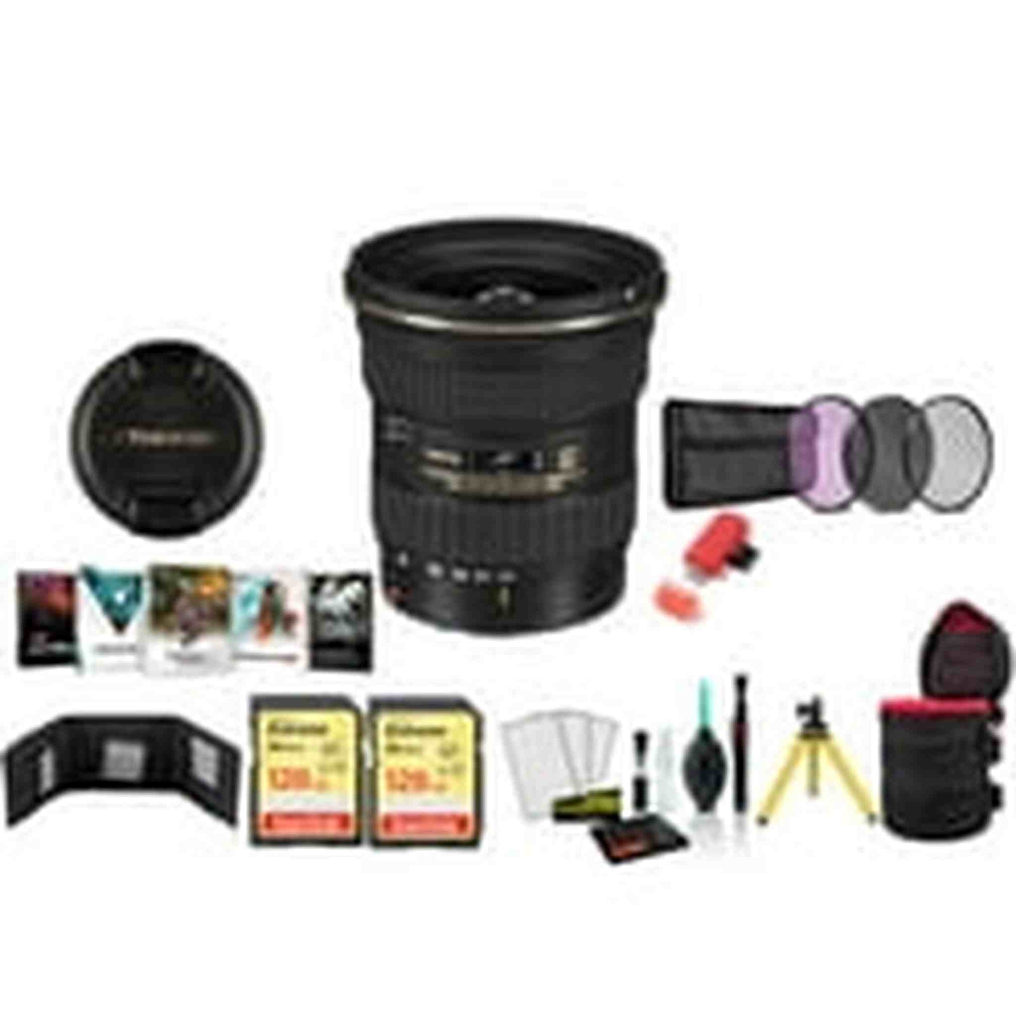 Tokina 17-35mm f/4 Pro FX Lens for Canon - with 2x 128GB Memory Cards International Model Tokina