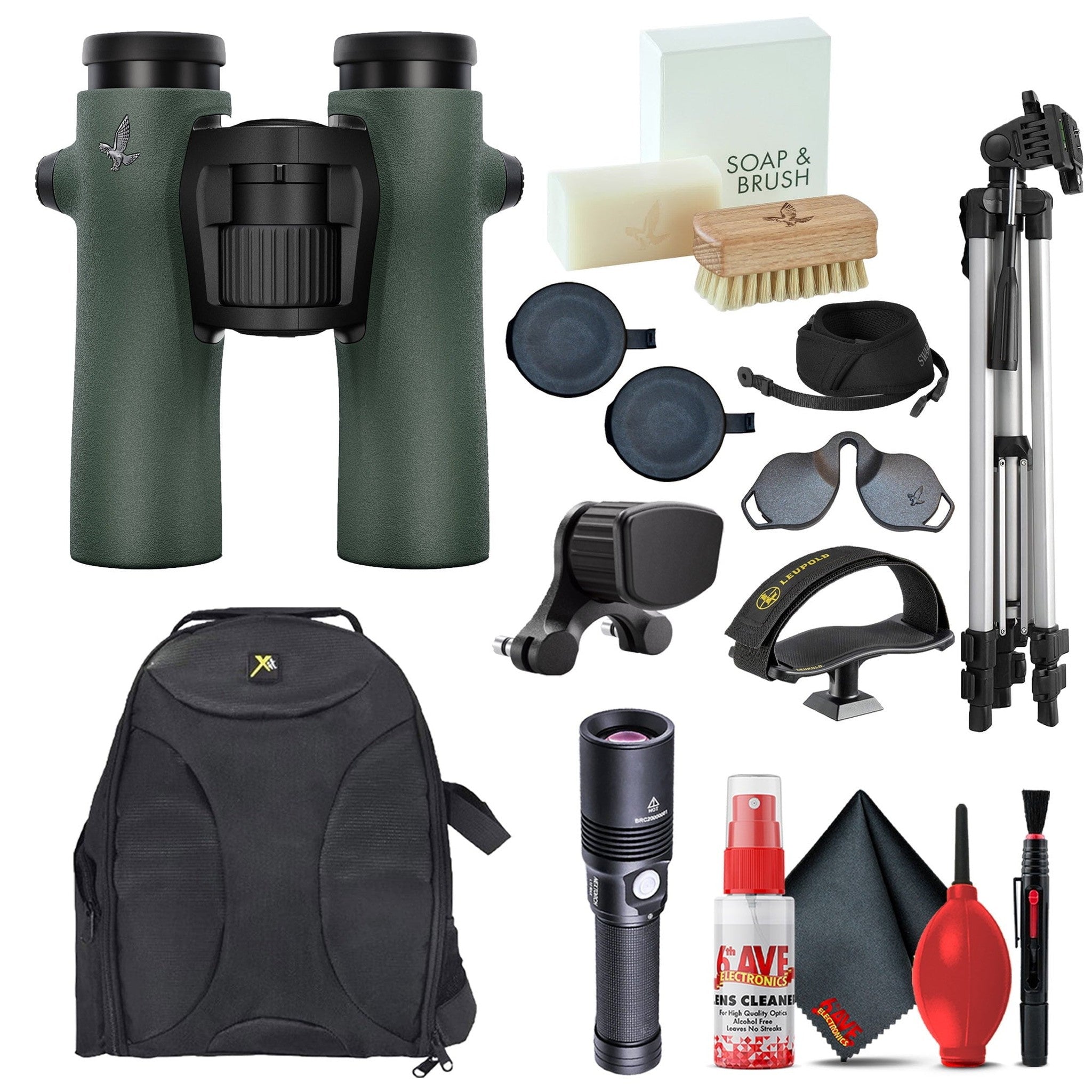 Swarovski 8x32 NL Pure Binoculars Swarovski Green with Advanced Accessory Kit Swarovski