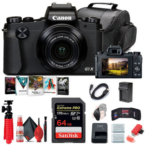 Canon PowerShot G1 X Mark III Digital Camera 2208C001 + 64GB Card + More Canon Intl.