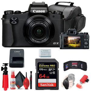 Canon PowerShot G1 X Mark III Digital Camera 2208C001 + 64GB Card Base Bundle