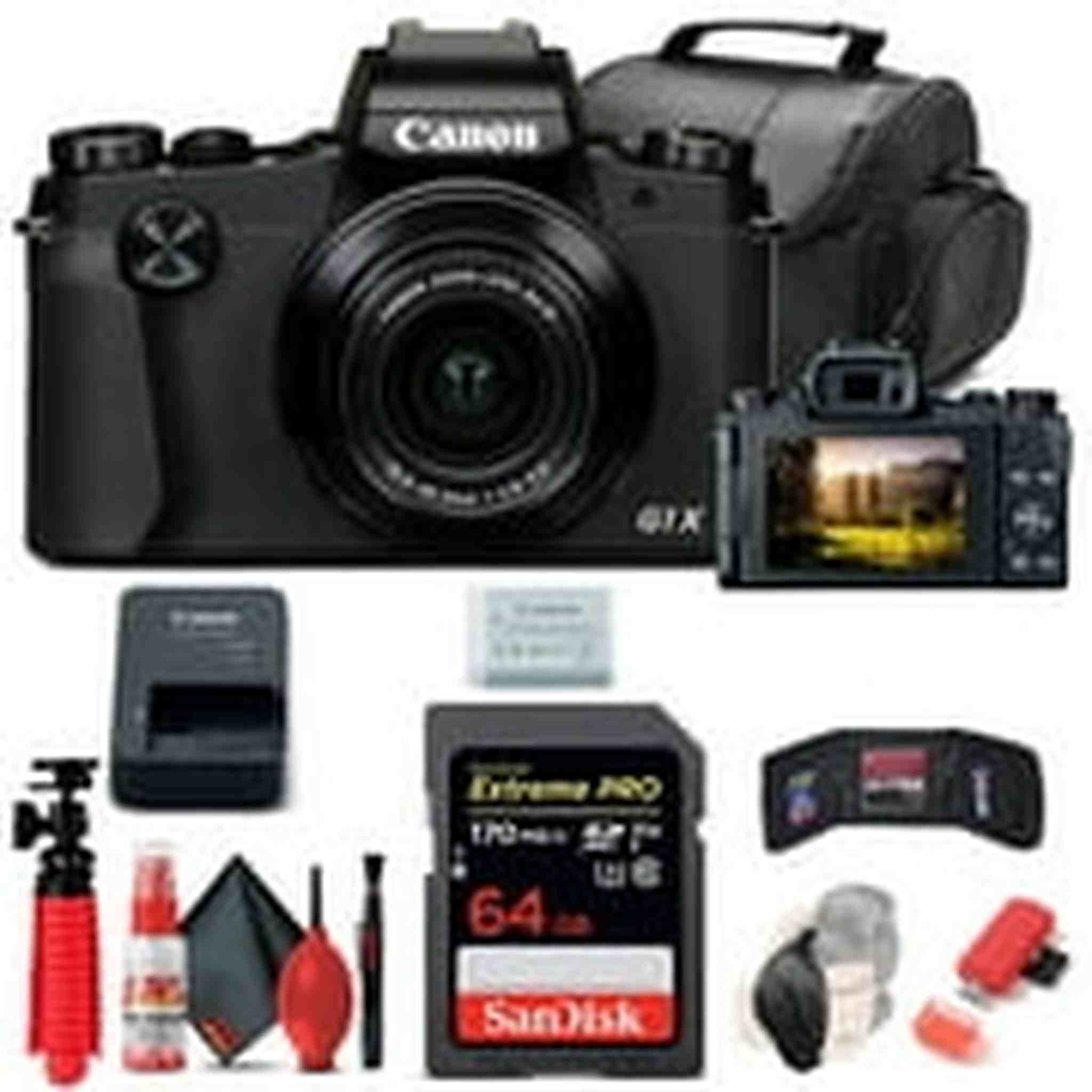 Canon PowerShot G1 X Mark III Digital Camera 2208C001 + 64GB Card + More