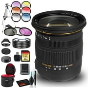 Sigma 17-50mm f/2.8 EX DC OS HSM Lens for Canon EF with Cleaning Kit, Tripod, 32GB Memory, Filters, and Padded Lens Case Bundle
