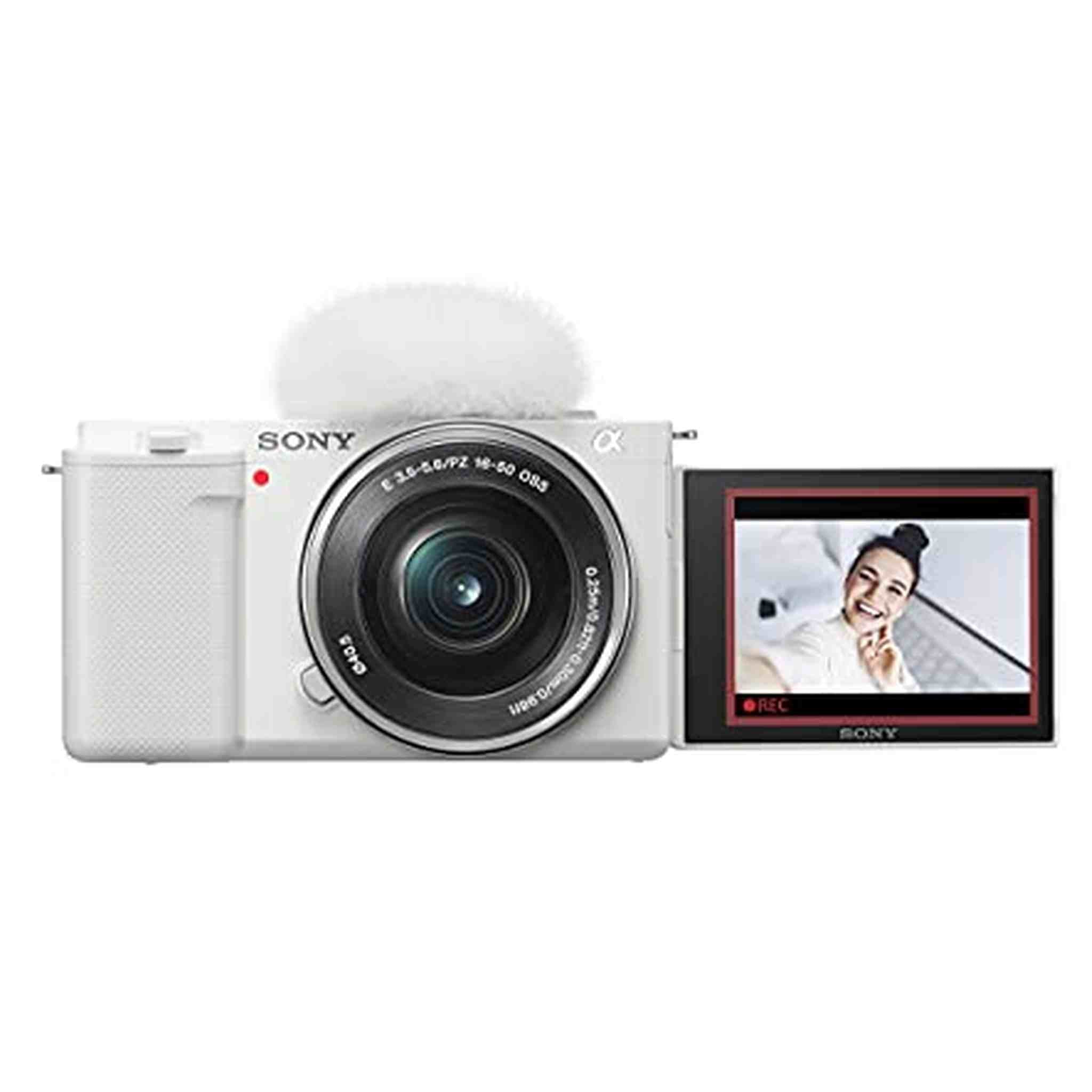 Sony Alpha ZV-E10 - APS-C Interchangeable Lens Mirrorless Vlog Camera Kit - White Renewed