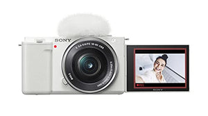 Sony Alpha ZV-E10 - APS-C Interchangeable Lens Mirrorless Vlog Camera Kit - White Renewed