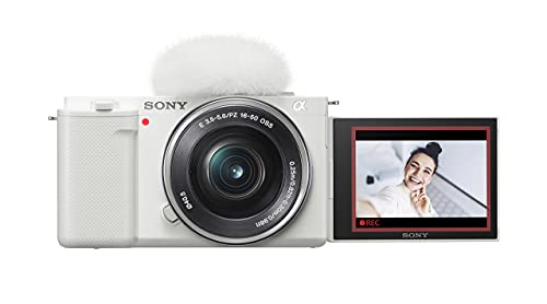 Sony Alpha ZV-E10 - APS-C Interchangeable Lens Mirrorless Vlog Camera Kit - White Renewed