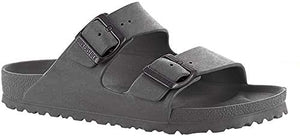 Birkenstock Essentials Unisex Arizona EVA Sandal, Metallic Anthracite, 42 R