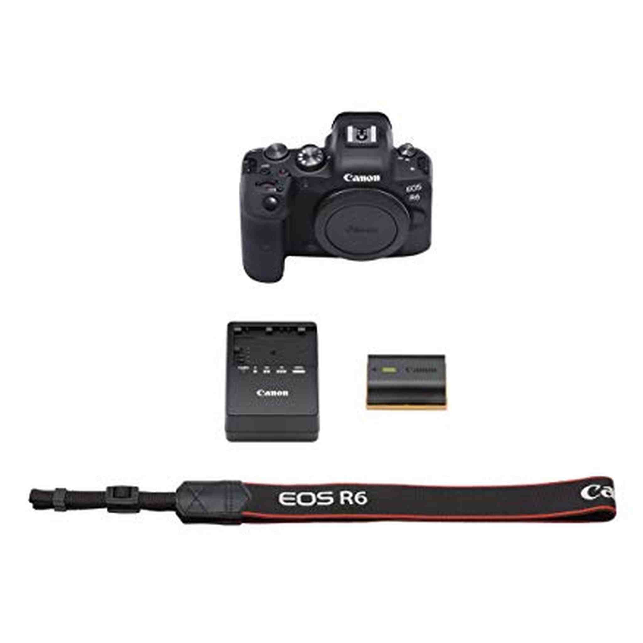 Canon EOS R6 Full-Frame Mirrorless Camera with 4K Video, Full-Frame CMOS Senor, DIGIC X Image Processor, Dual UHS-II SD Memory Card Slots, and Up to 12 fps with Mechnical Shutter, Body Only, Black - Reconditioned Canon