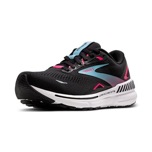 Brooks Women’s Adrenaline GTS 23 GTX Waterproof Supportive Running Shoe - Black/Knockout Pink/Aqua - 7 Medium