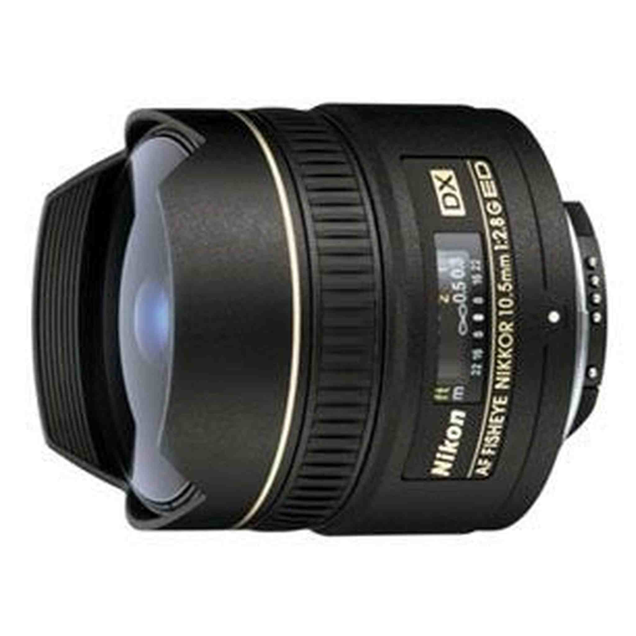 Nikon AF DX NIKKOR 10.5mm f/2.8G ED Fixed Zoom Fisheye Lens with Auto Focus for Nikon DSLR Cameras - Used Nikon