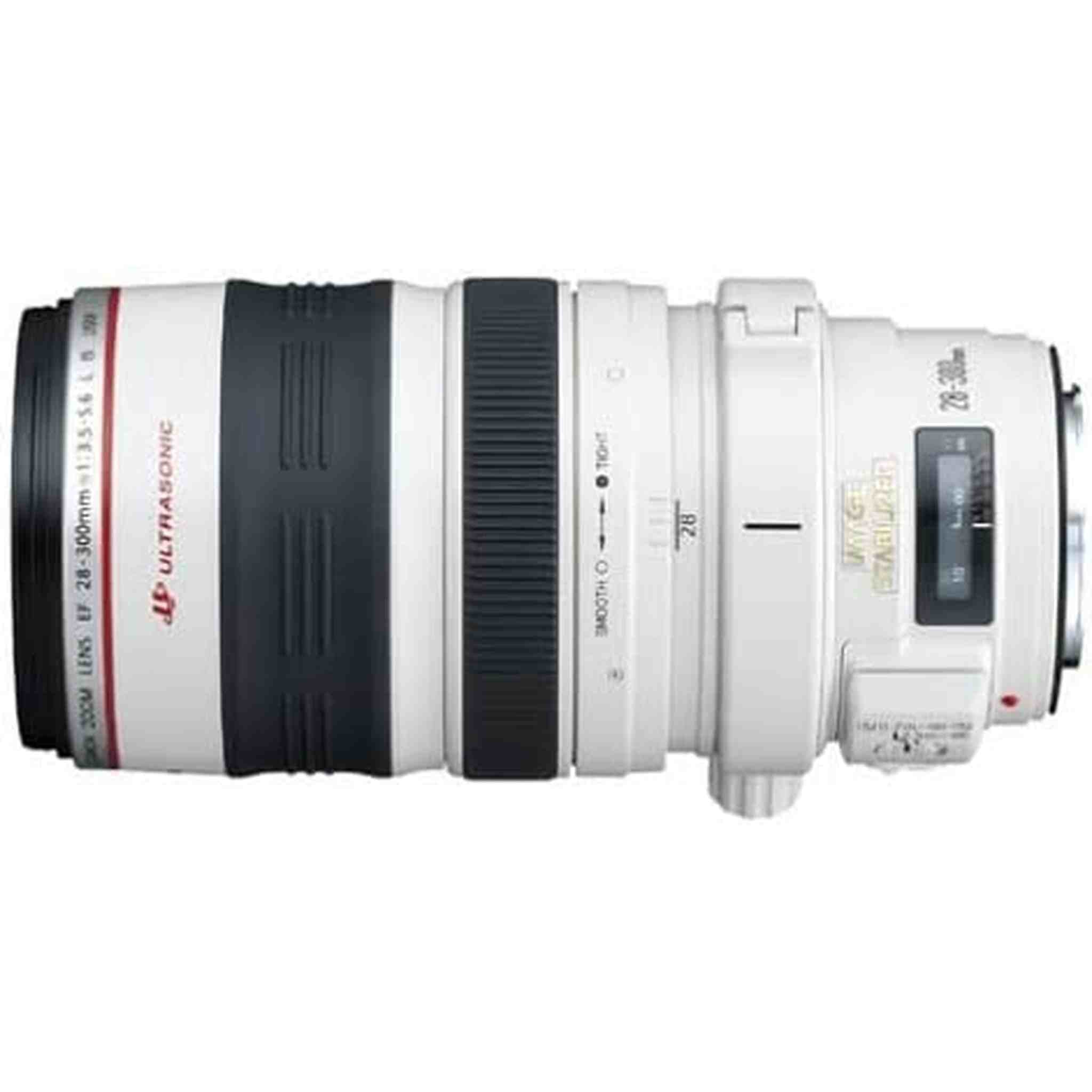 Canon EF 28-300mm f/3.5-5.6L is USM Lens + 3 Piece Filter Kit + Lens Case + Zing Microfiber Cleaning Cloth + Lens Pen Cl - Used Canon