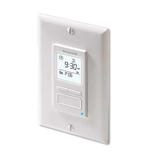 Honeywell Home RPLS740B1008 Econoswitch 7-Day Programmable Light Switch Timer, White