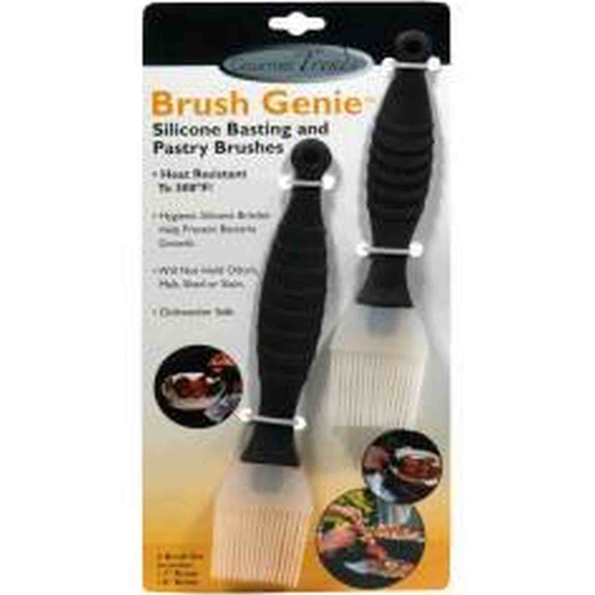 Brush Genie Set of 2 Silicone Basting and Pastry Brushes