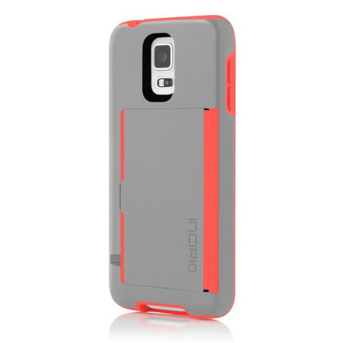 Incipio Stowaway for Samsung Galaxy S5 - Gray/Neon Orange