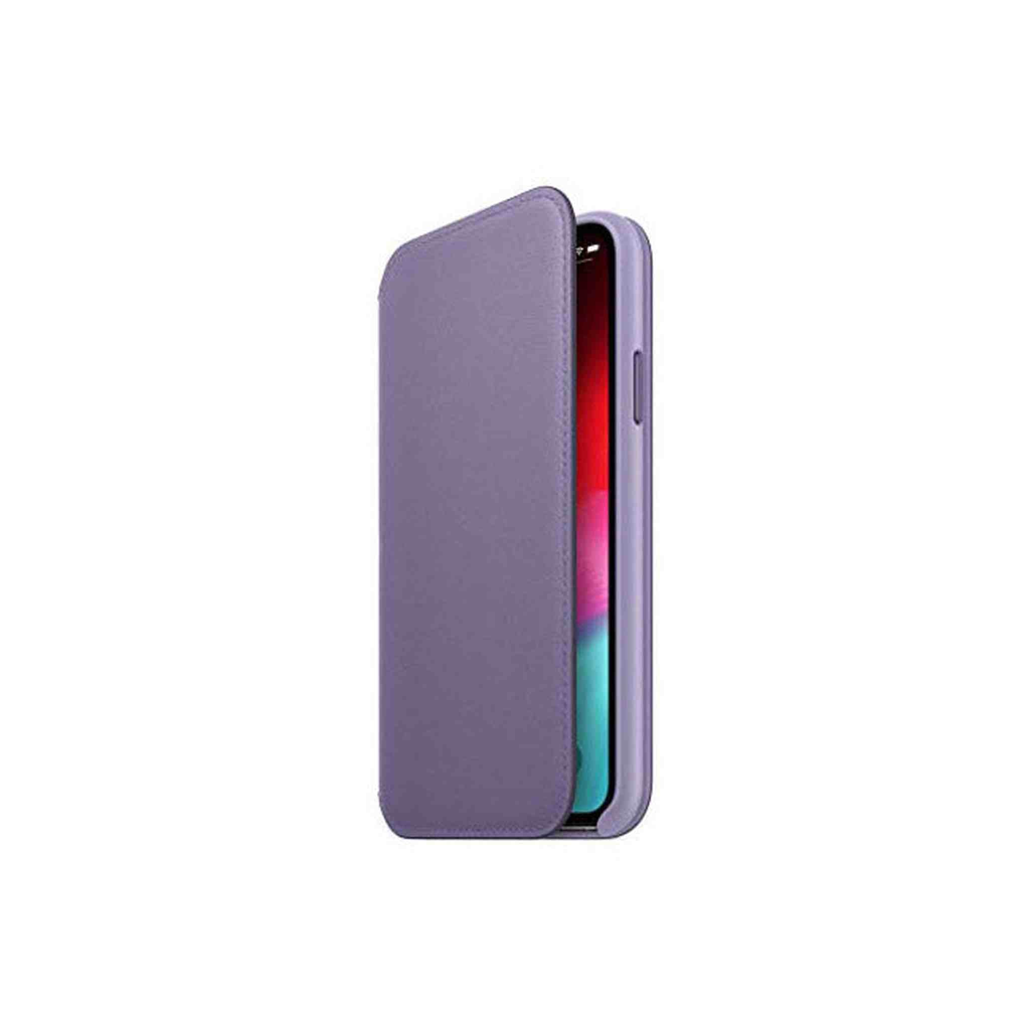 Apple Leather Folio for iPhone Xs - Lilac - Refurbished Apple