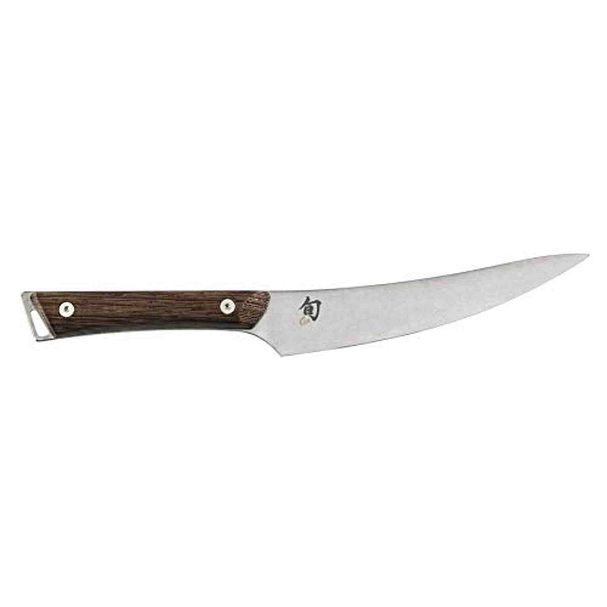 Shun Kanso 6" Boning and Fillet Knife, Handcrafted Japanese Curved Boning Knife, AUS10A Stainless Steel Blade, Tagayasan Handle, Meat and Fish Tool for Professional and Home Chefs Shun