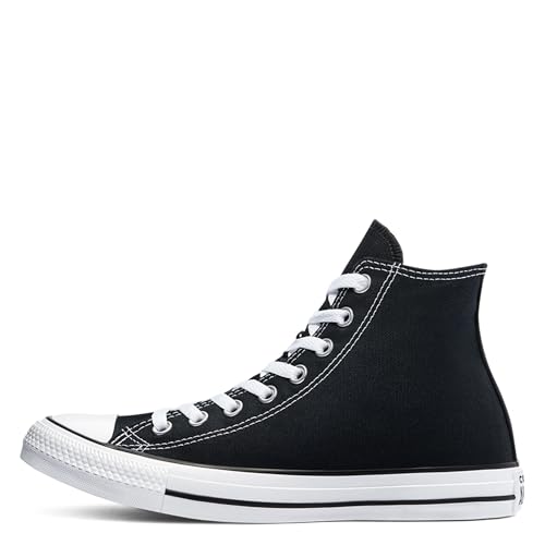 Converse Men's Hi-Top Trainers, Black Canvas, 8