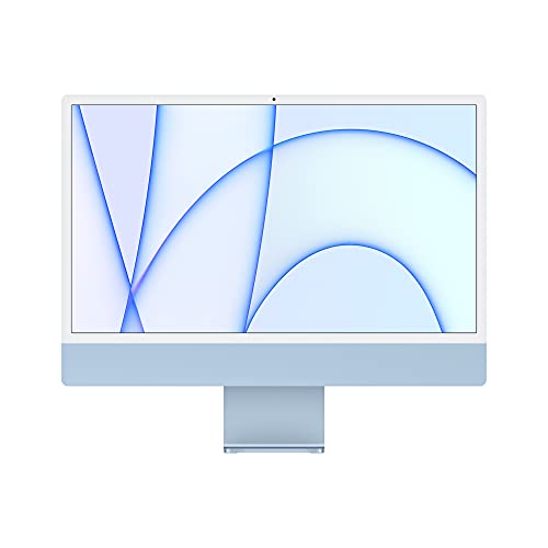 Apple iMac (24-inch, Apple M1 chip with 8-Core CPU and 7 core GPU, 8GB RAM, 256GB) - Blue