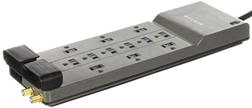 Belkin 12-Outlet Surge Protector with Phone/Coax Protection, 8 ft. Cord