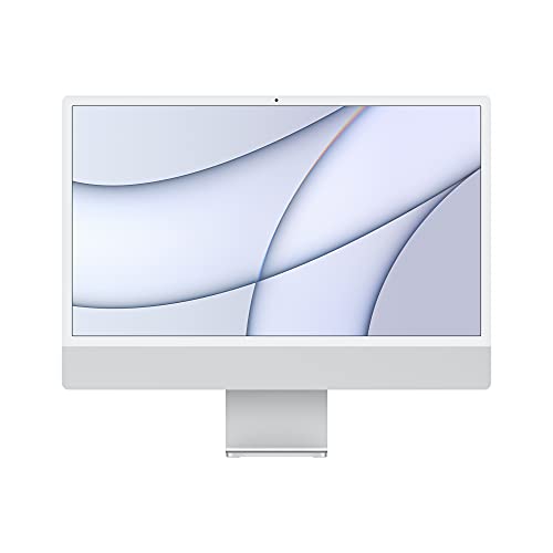Apple iMac (24-inch, Apple M1 chip with 8-Core CPU and 8-Core GPU, 8GB RAM, 256GB) - Silver