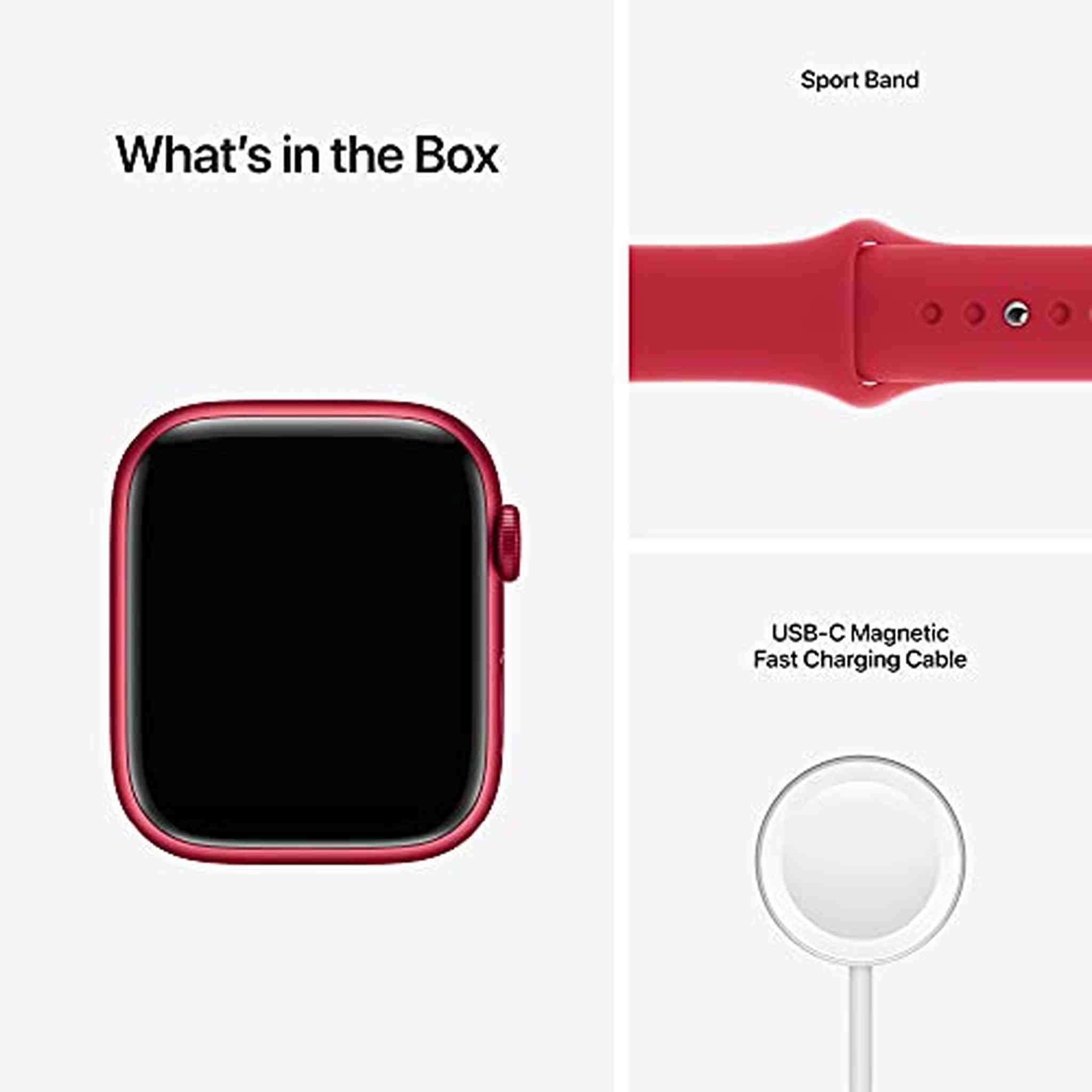 Apple Watch Series 7 GPS + Cellular 45mm Red Aluminum Case with Red Sport Band - Used Apple
