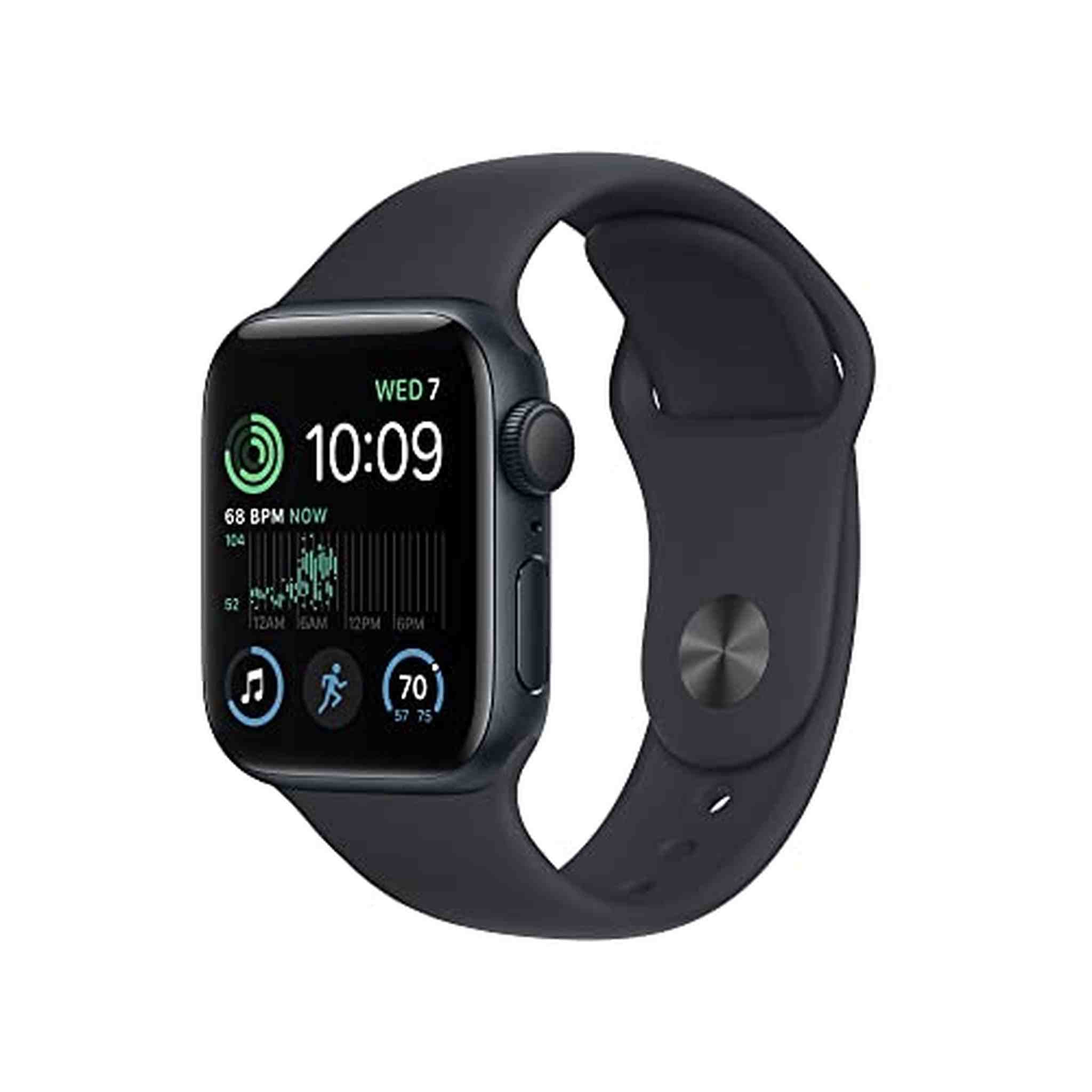 Apple Watch SE 2nd Gen GPS + Cellular 40mm Smart Watch w/Midnight Aluminum Case & Midnight Sport Band - M/L. - Used Apple