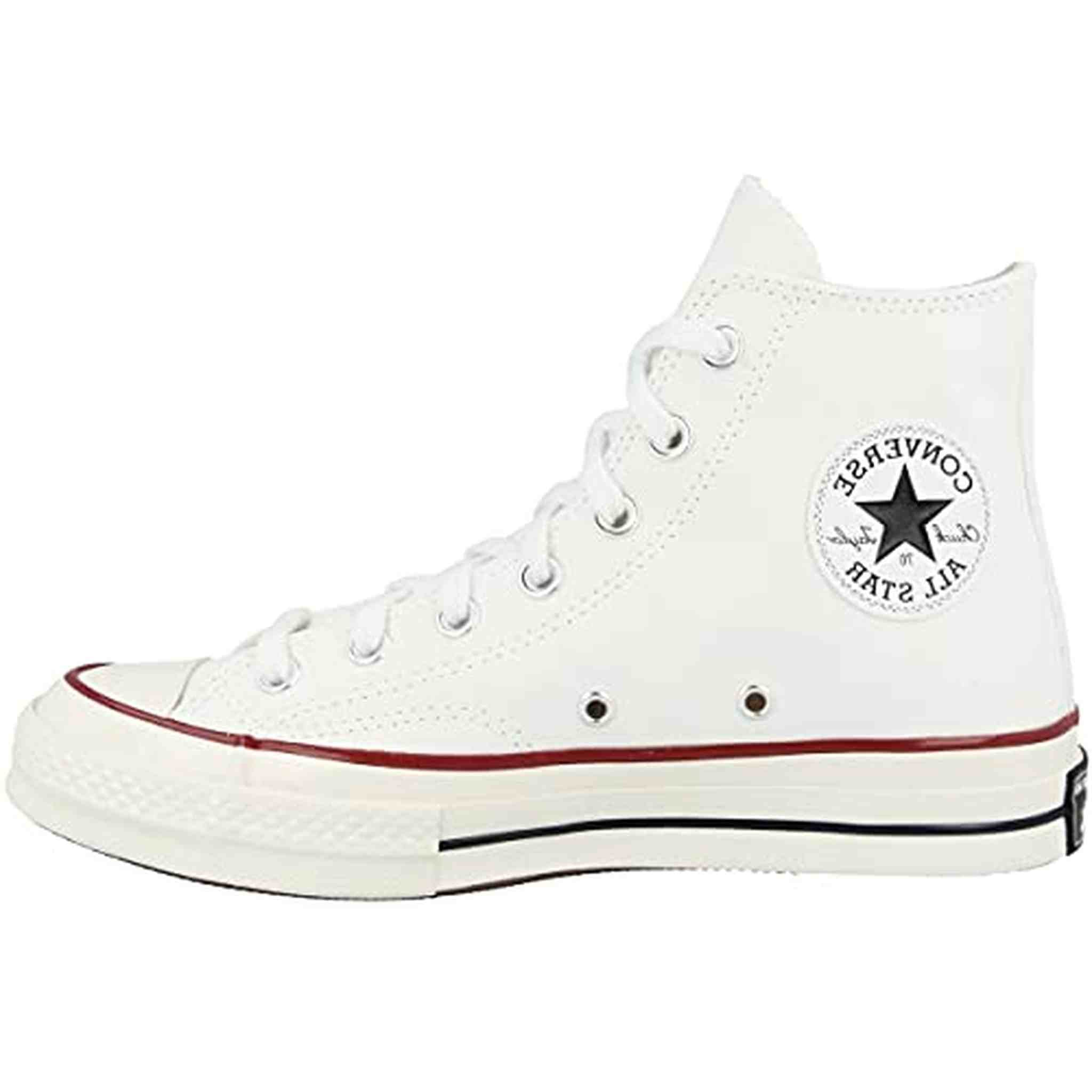 Converse Men's Chuck Taylor '70s High Top Sneakers, White/Garnet/Egret, 10 Medium US