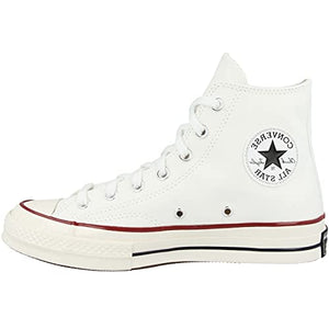 Converse Men's Chuck Taylor '70s High Top Sneakers, White/Garnet/Egret, 10 Medium US