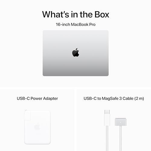 Apple 2023 MacBook Pro Laptop M3 Max chip with 16‑core CPU, 40‑core GPU: 16.2-inch Liquid Retina XDR Display, 48GB Unified Memory, 1TB SSD Storage Silver