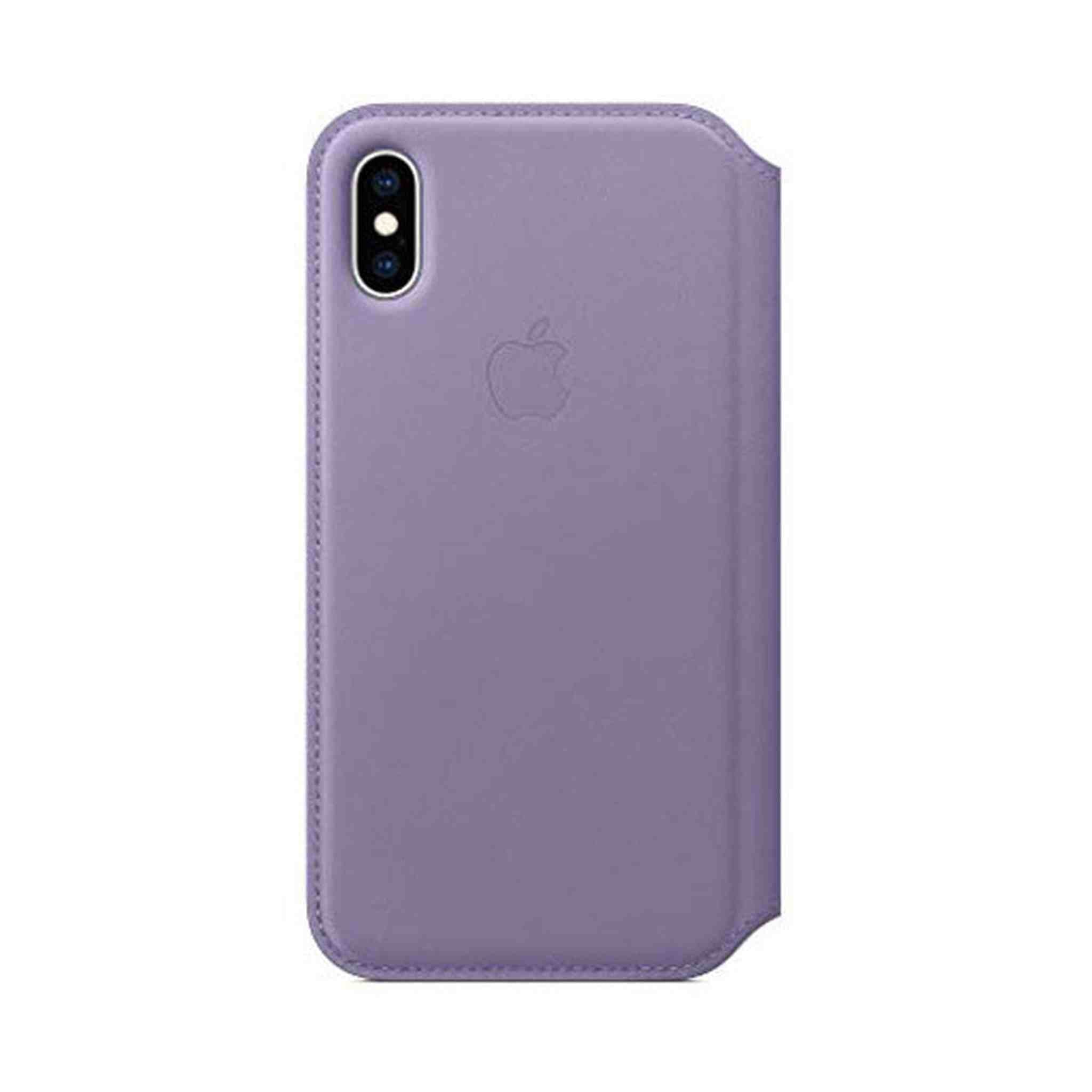 Apple Leather Folio for iPhone Xs - Lilac - Refurbished Apple