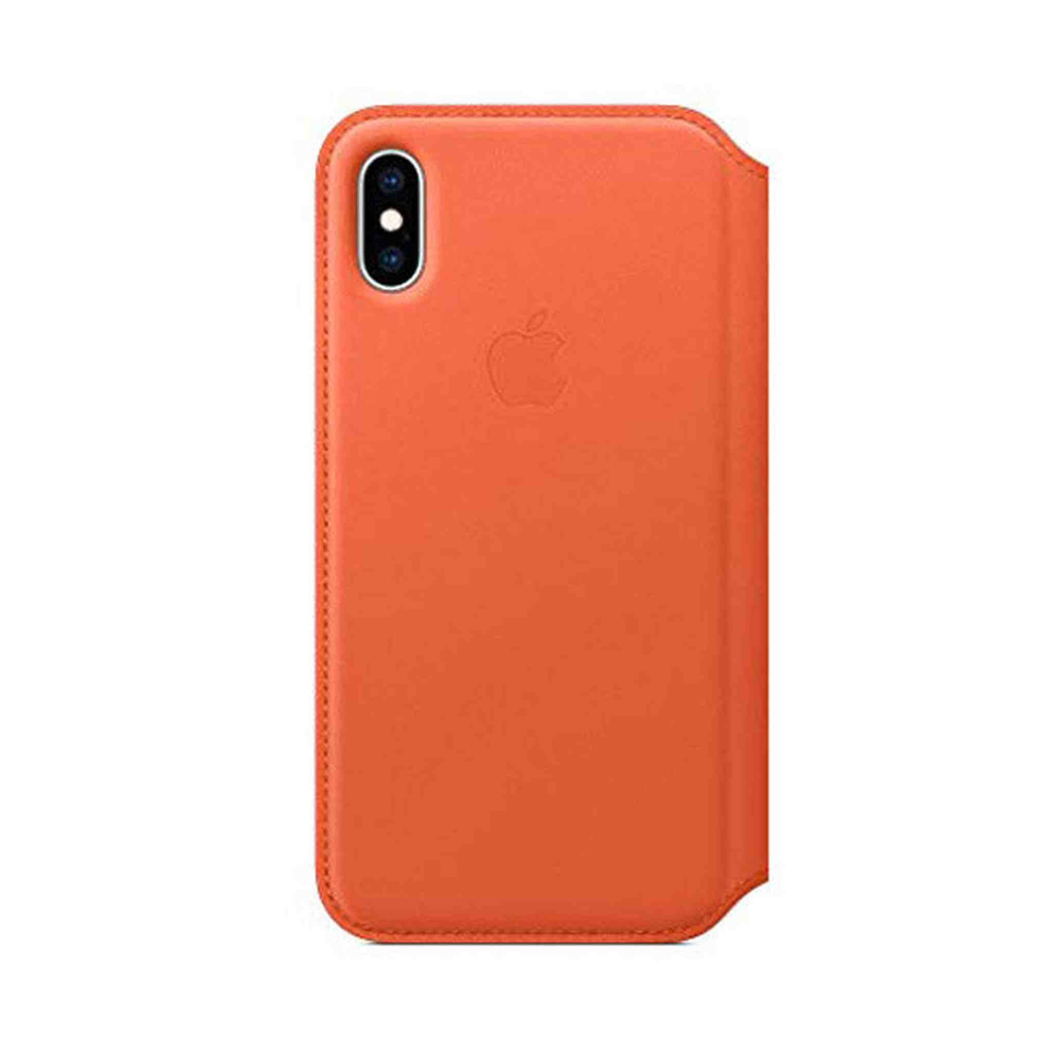 Apple Leather Folio for iPhone Xs - Sunset - Refurbished Apple