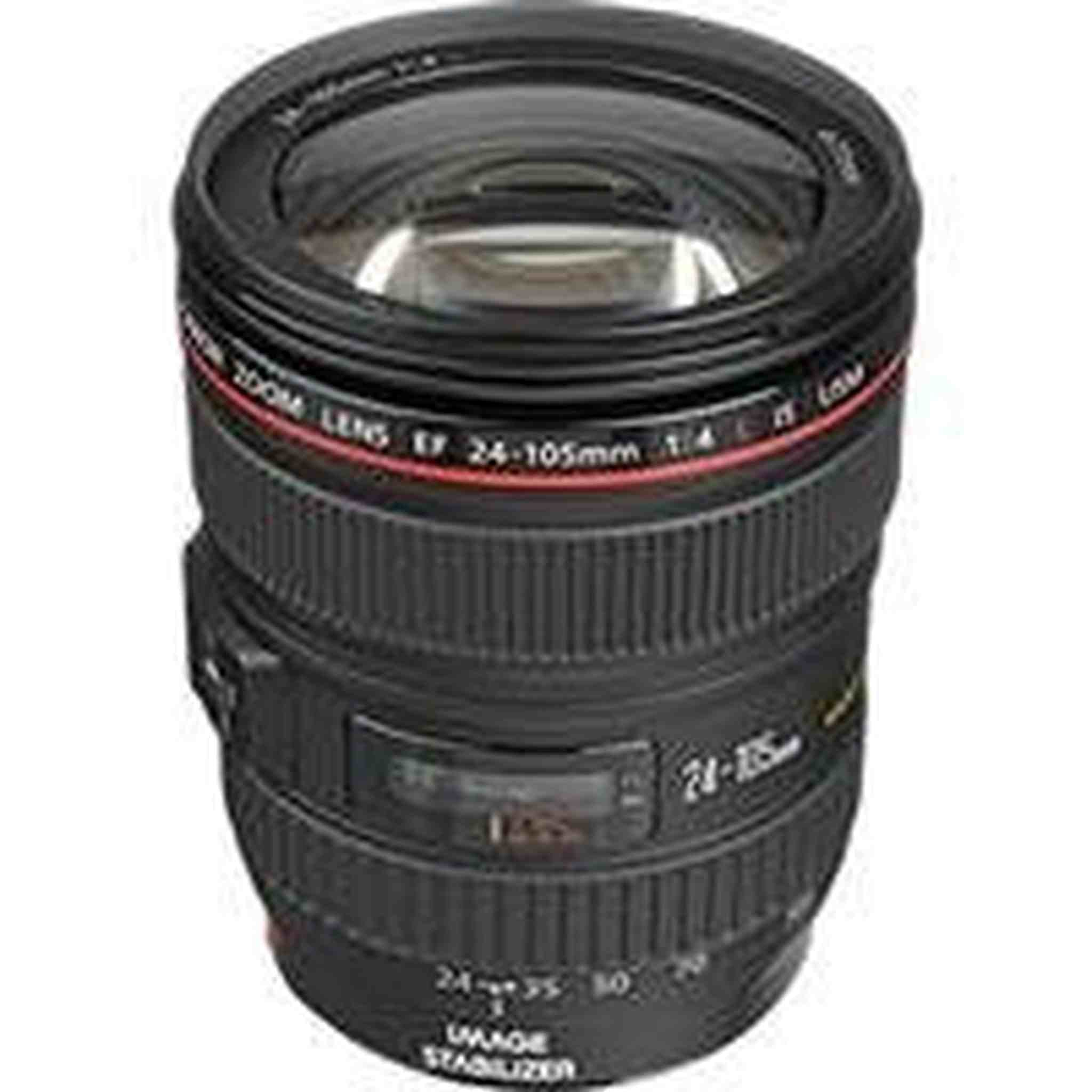 Canon EF 24-105mm f/4L IS USM AutoFocus Wide Angle Telephoto Zoom Lens - White Box Bulk Packaging - Used Canon