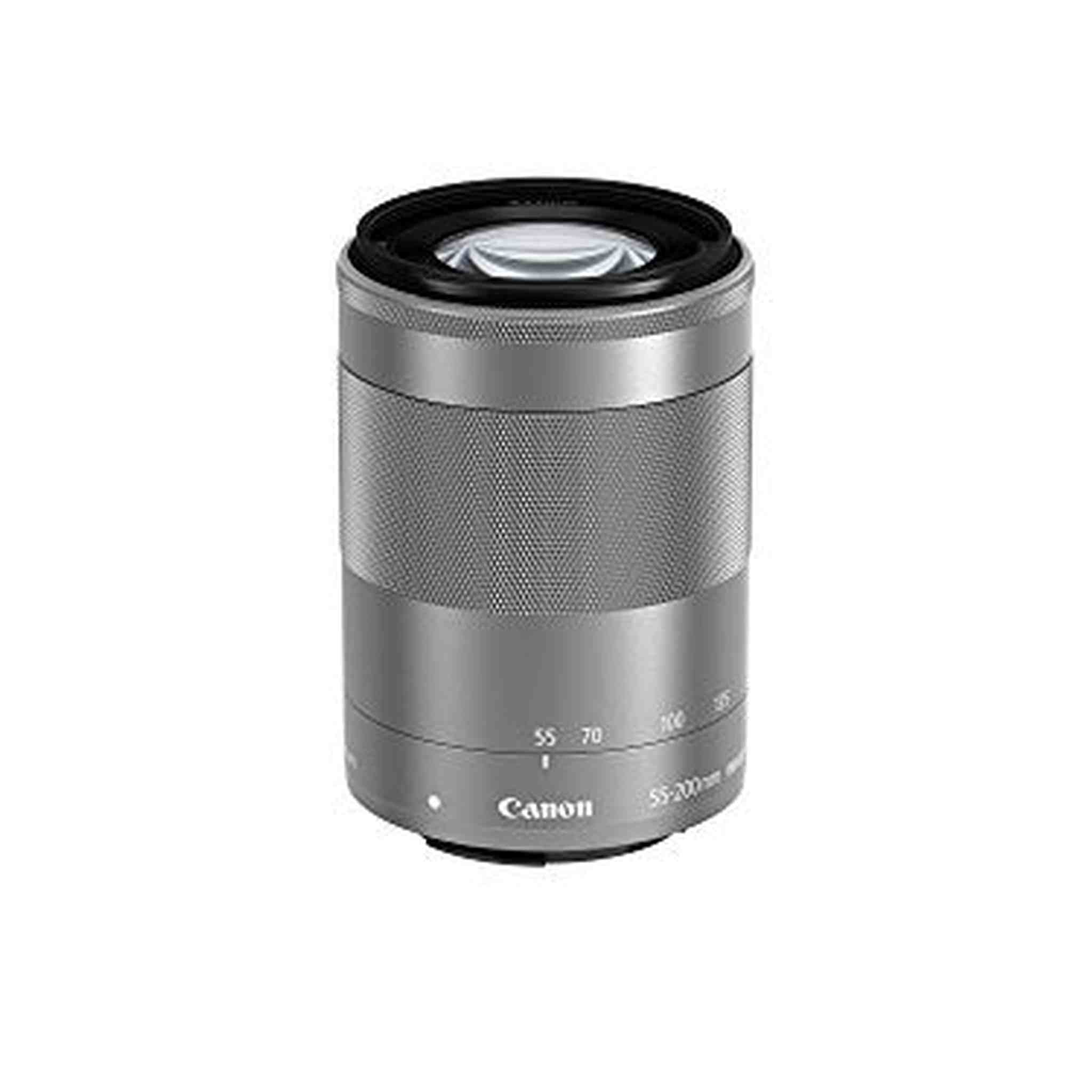 Canon EF-M 55-200mm f/4.5-6.3 Image Stabilization STM Zoom Lens Silver - Used Canon